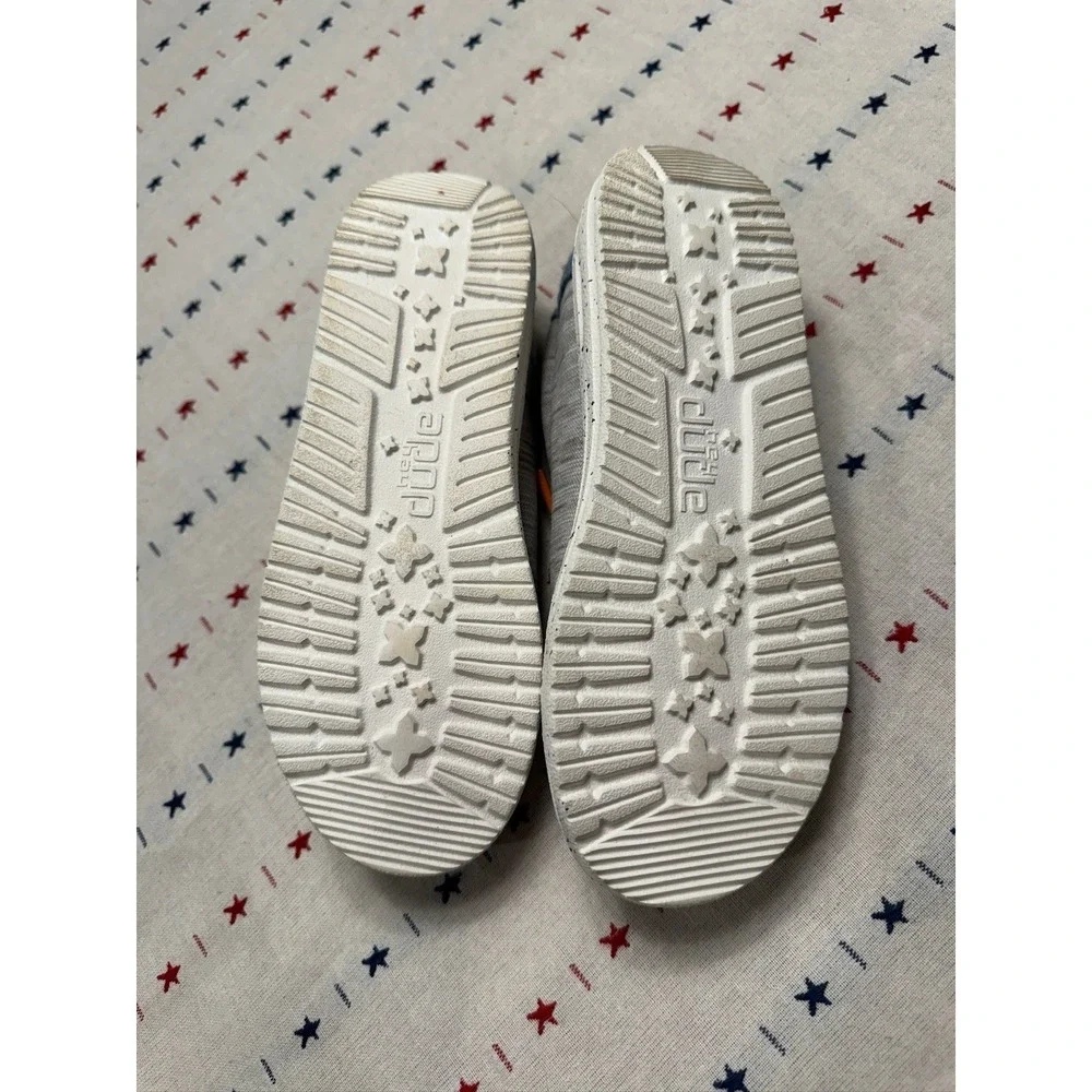 Hey Dude Wally Youth Jersey Gray/Blue Loafer - Y3 L4